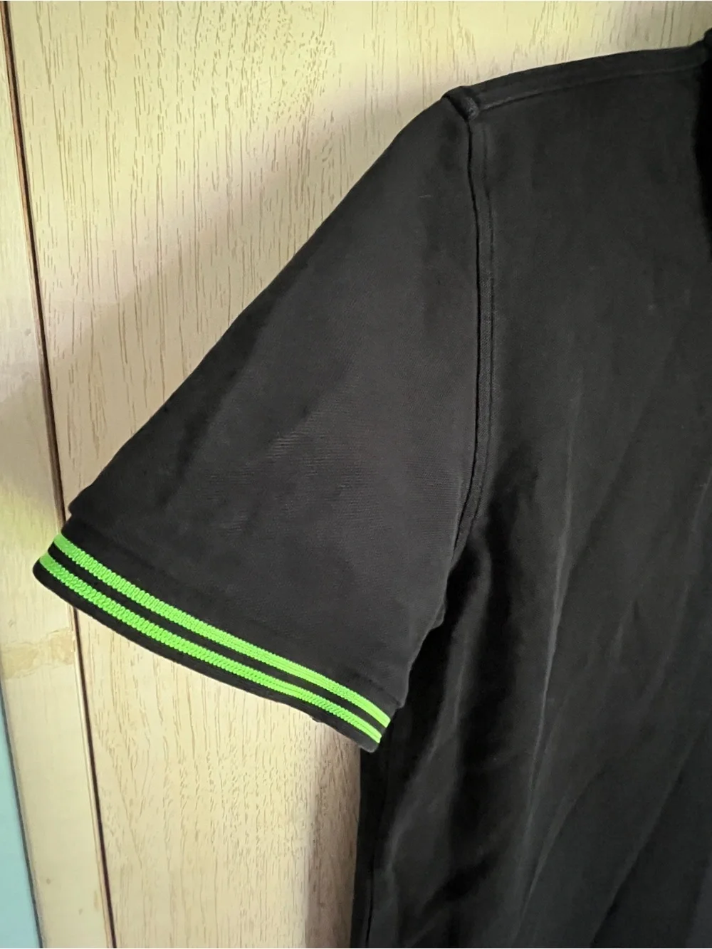 PSYCHO BUNNY Mens Faye Pique Polo Sz 4 / Small Black & Green